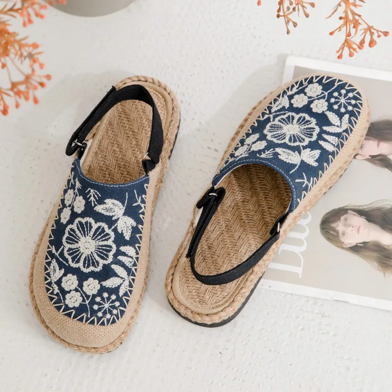 Ethnic Chic Fashion - Zapatos de Mujer Estilo China-Chic, Sandalias