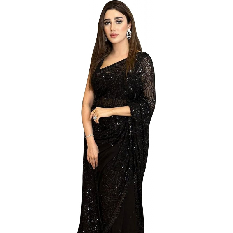 Saree Georgette Women - Sari de Georgette para Mujer con
