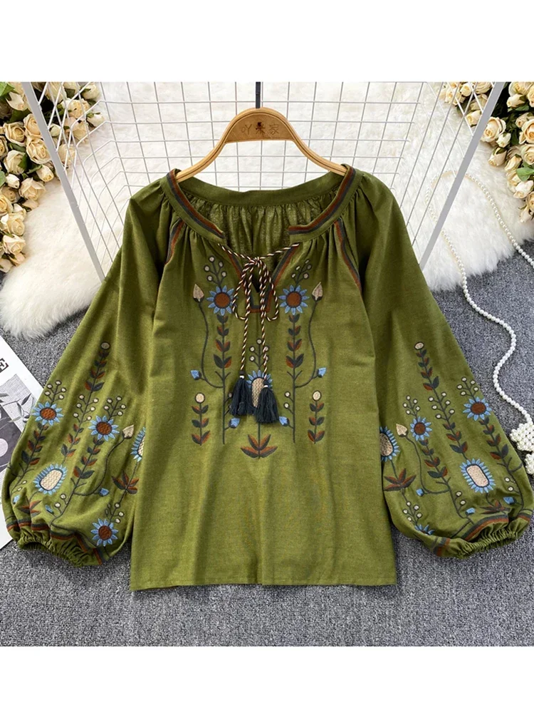 Ethnic Fashion Clothing - Blusa de primavera para mujer estilo