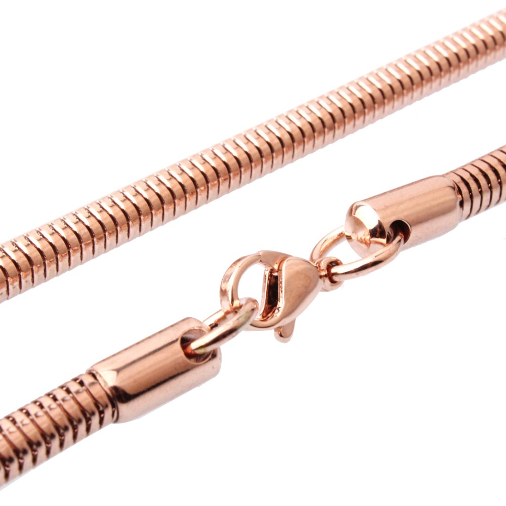 Ethnic Chic Fashion - Collar de cadena de serpiente redonda