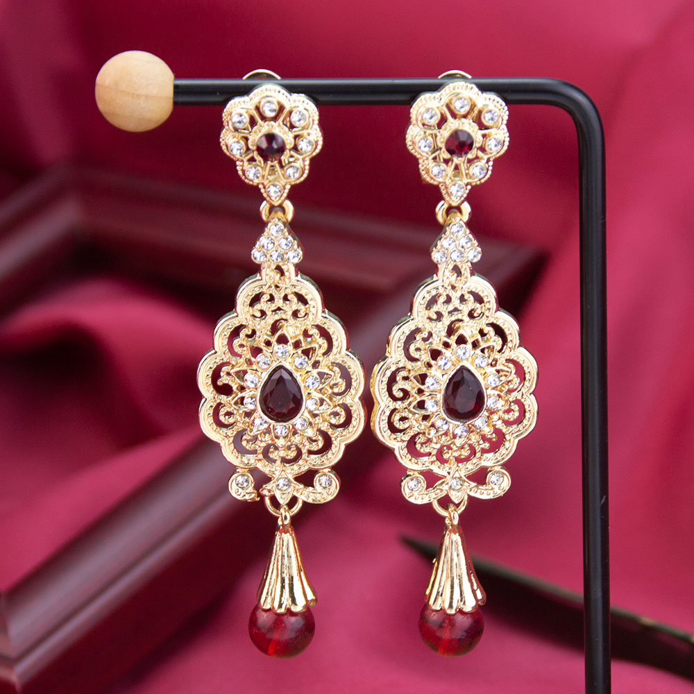 Ethnic Chic Fashion - Sunspicems-pendientes marroquí elegantes para mujer, aretes