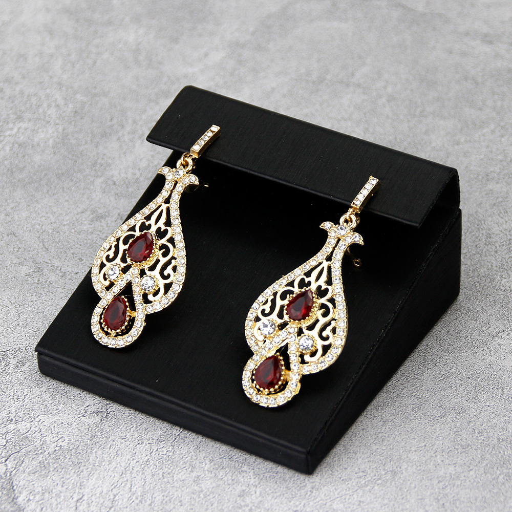 Ethnic Chic Fashion - Sunspicems-pendientes de cristal con forma de