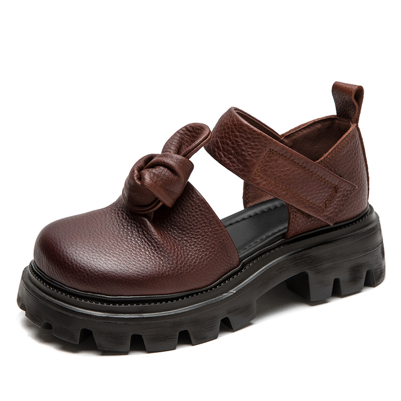 Ethnic Fashion Women - Zapatos de Plataforma con Nudo Étnico