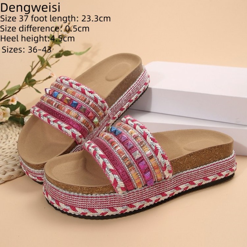 Ethnic Fashion Women - Sandalias Bohemias de Moda para Mujer,