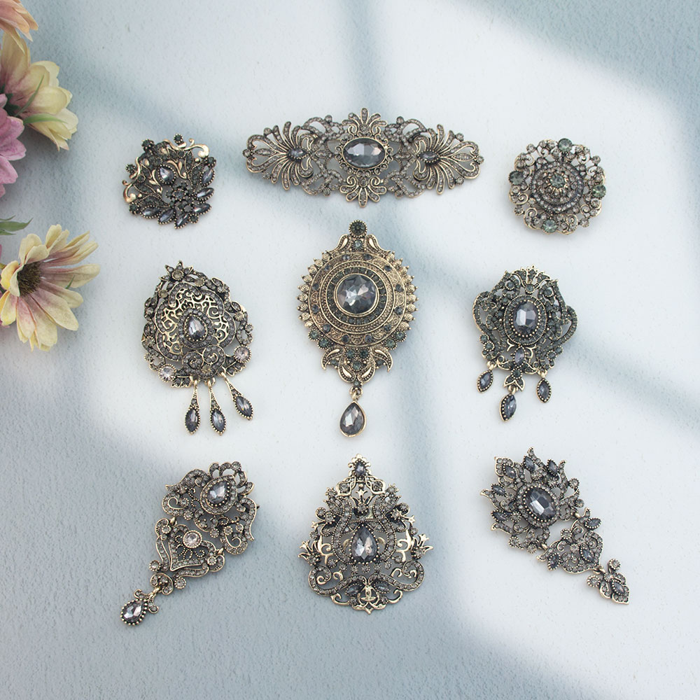 Ethnic Chic Fashion - Broche árabe kurdo vintage elegante con