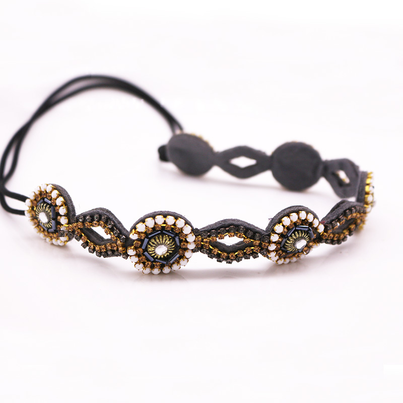 Diadema hecha a mano con cuent - Ethnic Fashion Girls reseña y precio