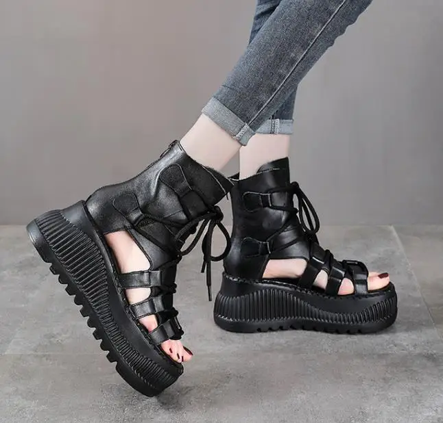 Botines étnicos de cuero genui - Ethnic Fashion Women reseña y precio