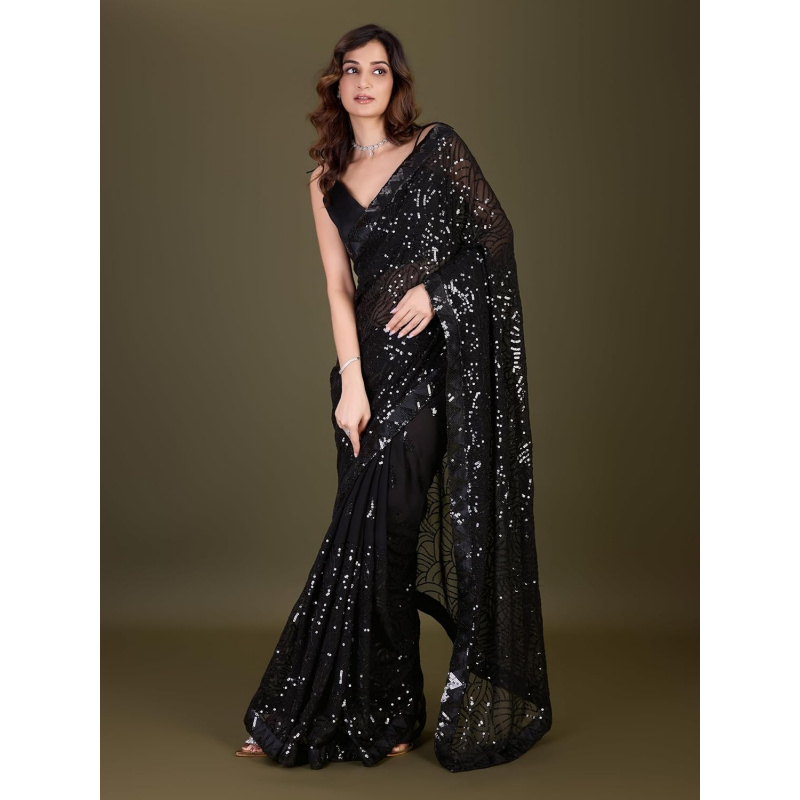 Sari de Georgette para Mujer c - Saree Georgette Women reseña y precio