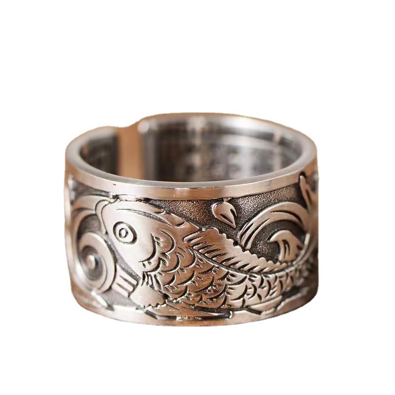 Anillo con diseño de pez Koi p - Ethnic Wear Fashion Brand reseña y precio