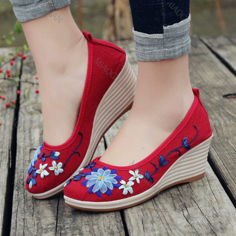 Zapatos de Plataforma con Cuña - Ethnic Fashion Women reseña y precio