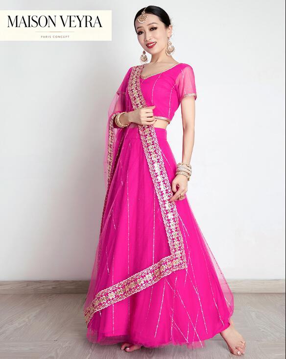 Sari indio para mujer, bordado - Saree Georgette Women reseña y precio