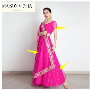 Sari indio para mujer, bordado - Saree Georgette Women reseña y precio