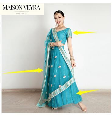 Sari indio para mujer, bordado - Saree Georgette Women reseña y precio