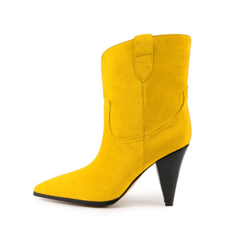 Tacones de punta bicolor, bota - Ethnic Fashion Women reseña y precio
