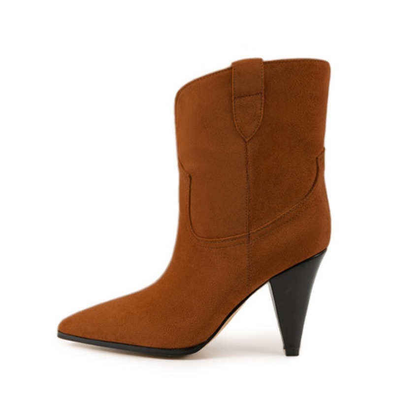 Tacones de punta bicolor, bota - Ethnic Fashion Women reseña y precio